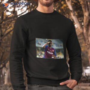 kounde wearing dembele shirt sweatshirt