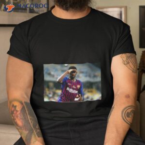 kounde wearing dembele shirt tshirt