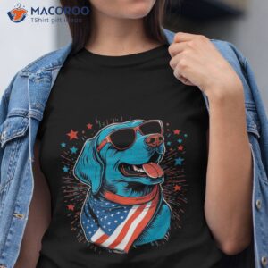 Labrador Retriever Dog 4th Of July Stars Flag Sunglasses Shirt