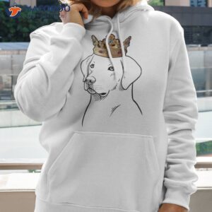 labrador retriever dog wearing crown shirt hoodie 2