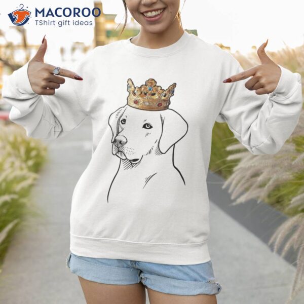 Labrador Retriever Dog Wearing Crown Shirt