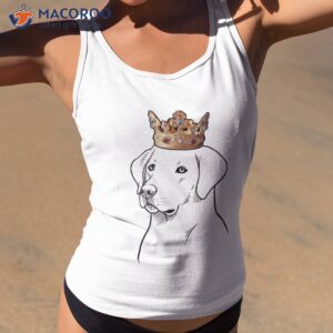 labrador retriever dog wearing crown shirt tank top 2