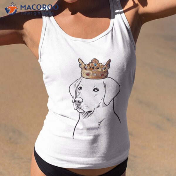 Labrador Retriever Dog Wearing Crown Shirt