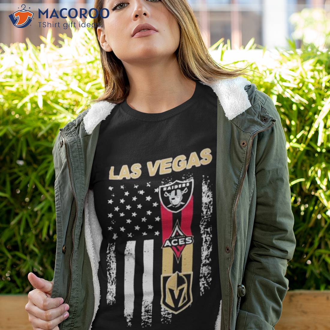 Las Vegas Raiders Vegas Golden Aces And Vegas Golden Knights Flag