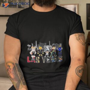 las vegas skyline sports teams mascots shirt tshirt