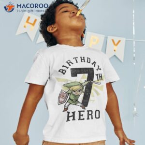 legend of zelda link 7th birthday hero triforce logo shirt tshirt