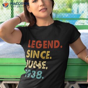 legend since june 1938 gift 85th birthday boy 85 year old shirt tshirt 1