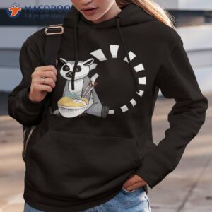 lemur eating japanese ra noodle anime monkey lover otaku shirt hoodie 3