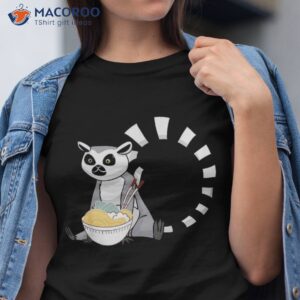 lemur eating japanese ra noodle anime monkey lover otaku shirt tshirt