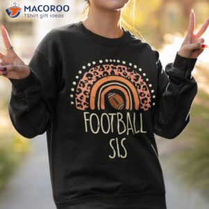 leopard rainbow american football sis family matching sister shirt sweatshirt 2