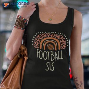 leopard rainbow american football sis family matching sister shirt tank top 4