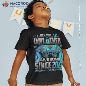 Level 10 Unlocked Awesome Since 2013 10th Birthday Gaming Shirt