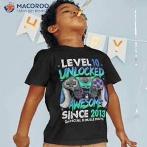 10 Year Old Building Blocks 10th Birthday Boy Shirt