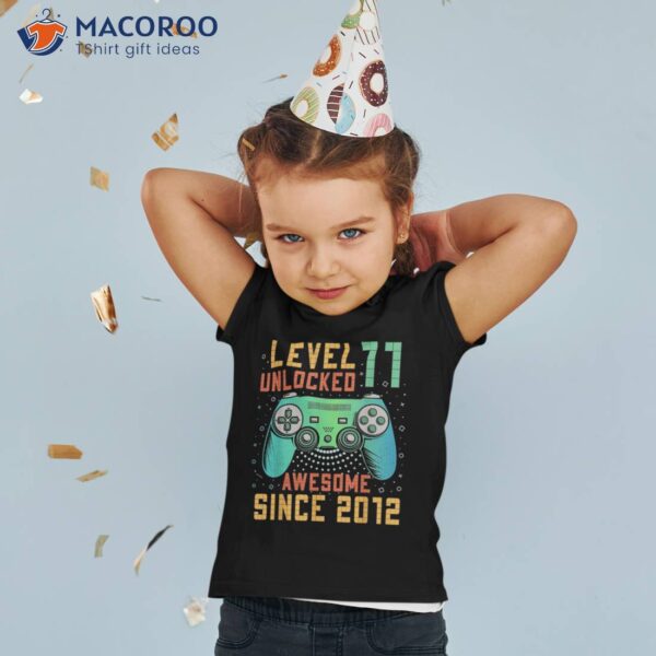 Level 11 Unlocked 11th Birthday Year Old Boy Gifts Gamer Shirt