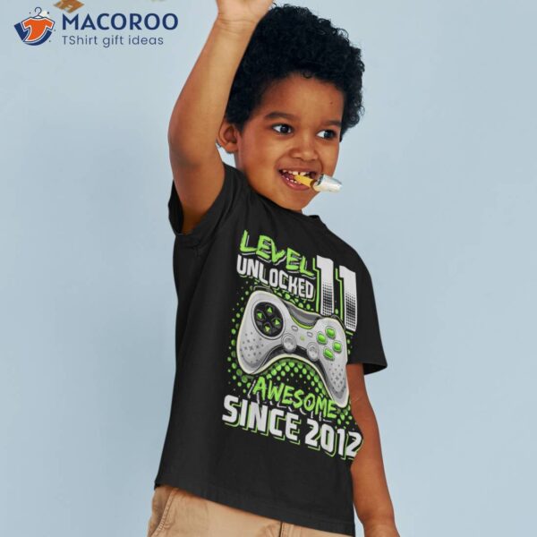 Level 11 Unlocked Awesome 2012 Video Game 11th Birthday Boy Shirt