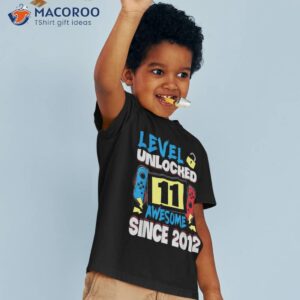 level 11 unlocked awesome 2012 video game 11th birthday boy shirt tshirt 3