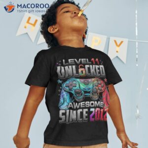 level 11 unlocked awesome since 2012 11th birthday gaming shirt tshirt 6