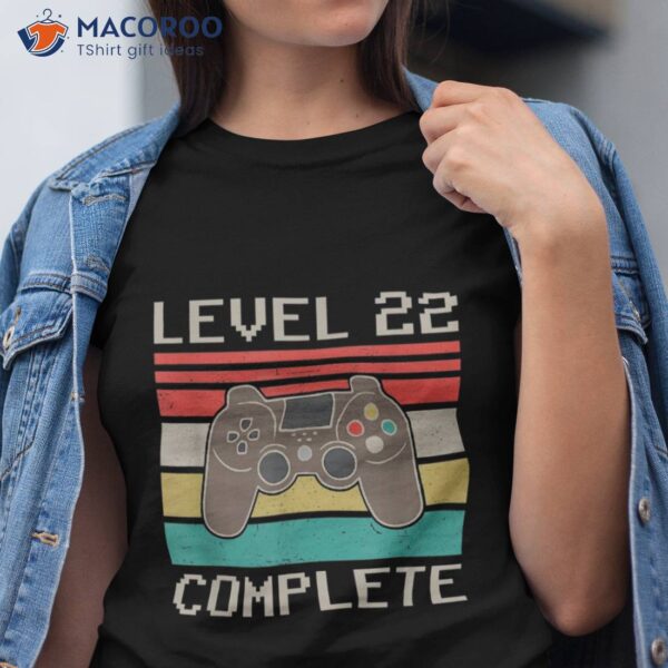 Level 22 Complete 22nd Funny Wedding Anniversary For Couples Shirt