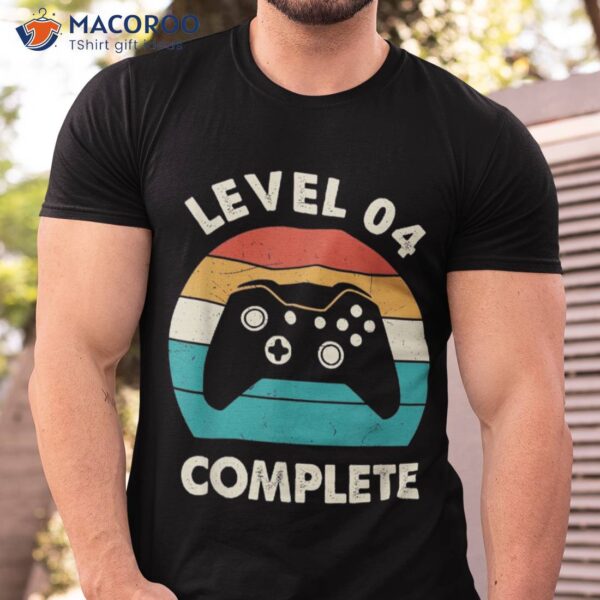 Level 4 Complete 4th Funny Wedding Anniversary For Couples Shirt