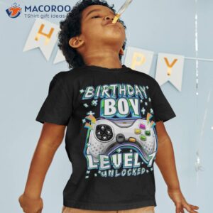 Level 7 Unlocked Video Game 7th Birthday Gamer Boys Shirt