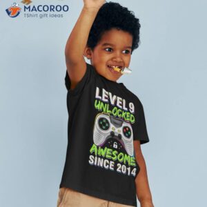 level 9 unlocked 9th birthday year old boy gifts gamer shirt tshirt 3 1