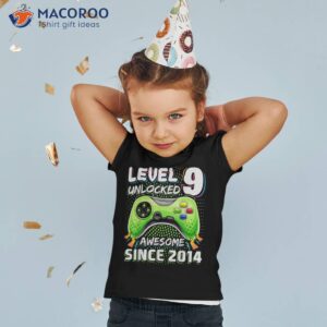 level 9 unlocked awesome 2014 video game 9th birthday boy shirt tshirt 2 1