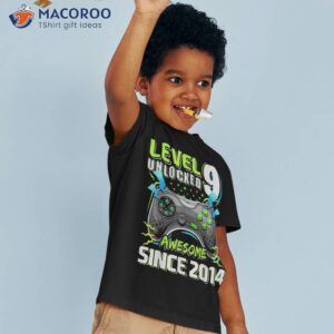 level 9 unlocked awesome 2014 video game 9th birthday boy shirt tshirt 3