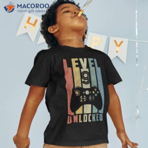 level 9 unlocked tshirt 9th video gamer birthday boy gifts shirt tshirt