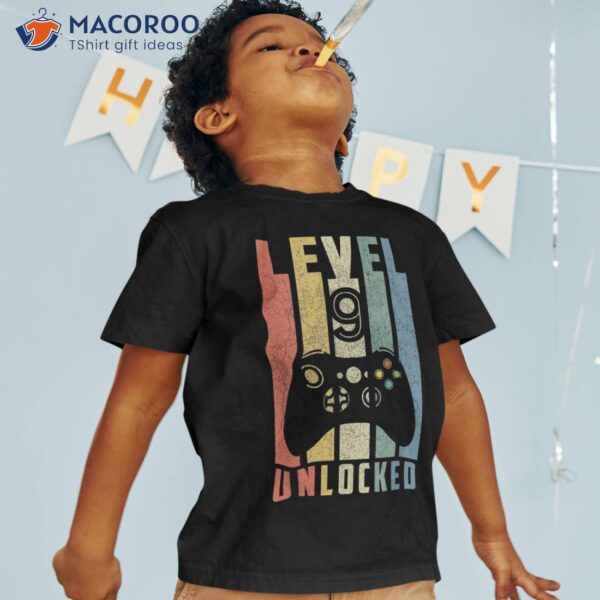 Level 9 Unlocked Tshirt 9th Video Gamer Birthday Boy Gifts Shirt