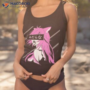 lewd waifu japanese predatory cat girl anime neko shirt tank top 1