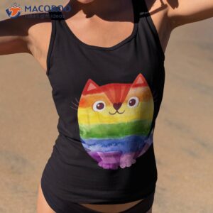 Lgbt Ally Cat Be Kind Gay Rainbow Funny Lgbtq Shirt