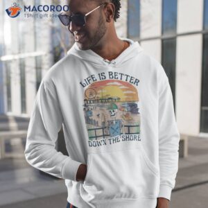 life is better down the shore skeleton shirt hoodie 1