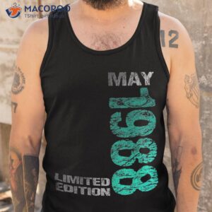 limited edition may 1988 35th birthday born shirt tank top