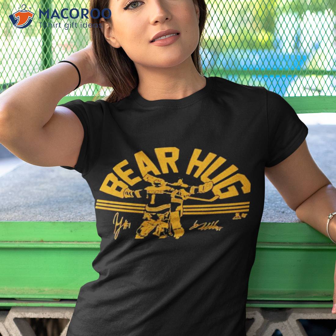 Linus Ullmark & Jeremy Swayman Bear Hug Boston Bruins Hockey 2023 Shirt -  Freedomdesign