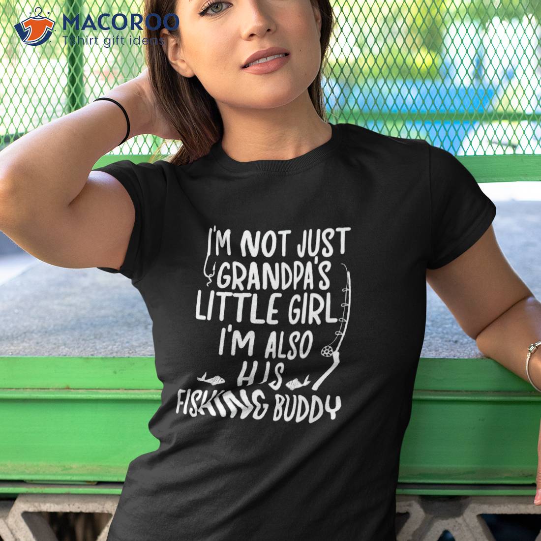 Little Girl Fishing Buddy Granddaughter Buddies Shirt