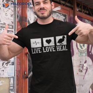 live love heal duckling veterinary veterinarian vet tech shirt tshirt 1