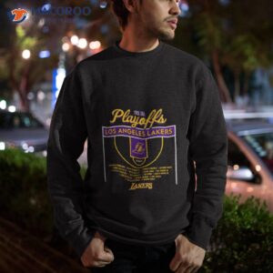 los angeles lakers stadium essentials unisex 2023 nba playoffs roster shirt sweatshirt