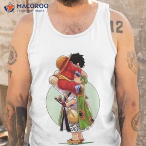 luffy and zoro funny friends one piece male characters shirt tank top