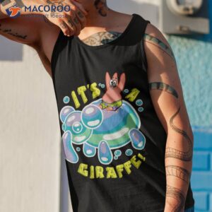 mademark x spongebob squarepants its a giraffe patrick star riding balloon shirt tank top 1