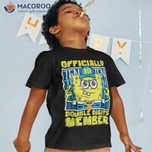 mademark x spongebob squarepants officially double digits member boys 10th birthday shirt tshirt