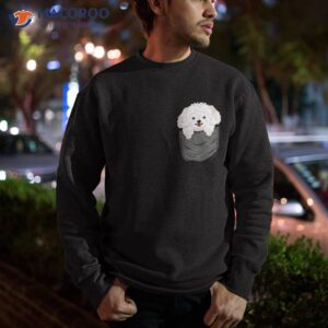 maltese dog in a pocket owner puppy trainer breeder shirt sweatshirt