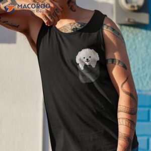 maltese dog in a pocket owner puppy trainer breeder shirt tank top 1