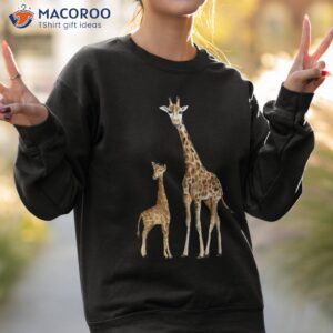 mama amp baby giraffe wildlife shirt sweatshirt 2