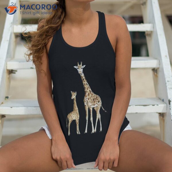 Mama & Baby Giraffe Wildlife Shirt