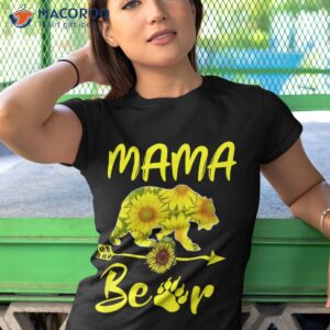 mama bear sunflower gift funny mothers day mom and aunt shirt tshirt 1