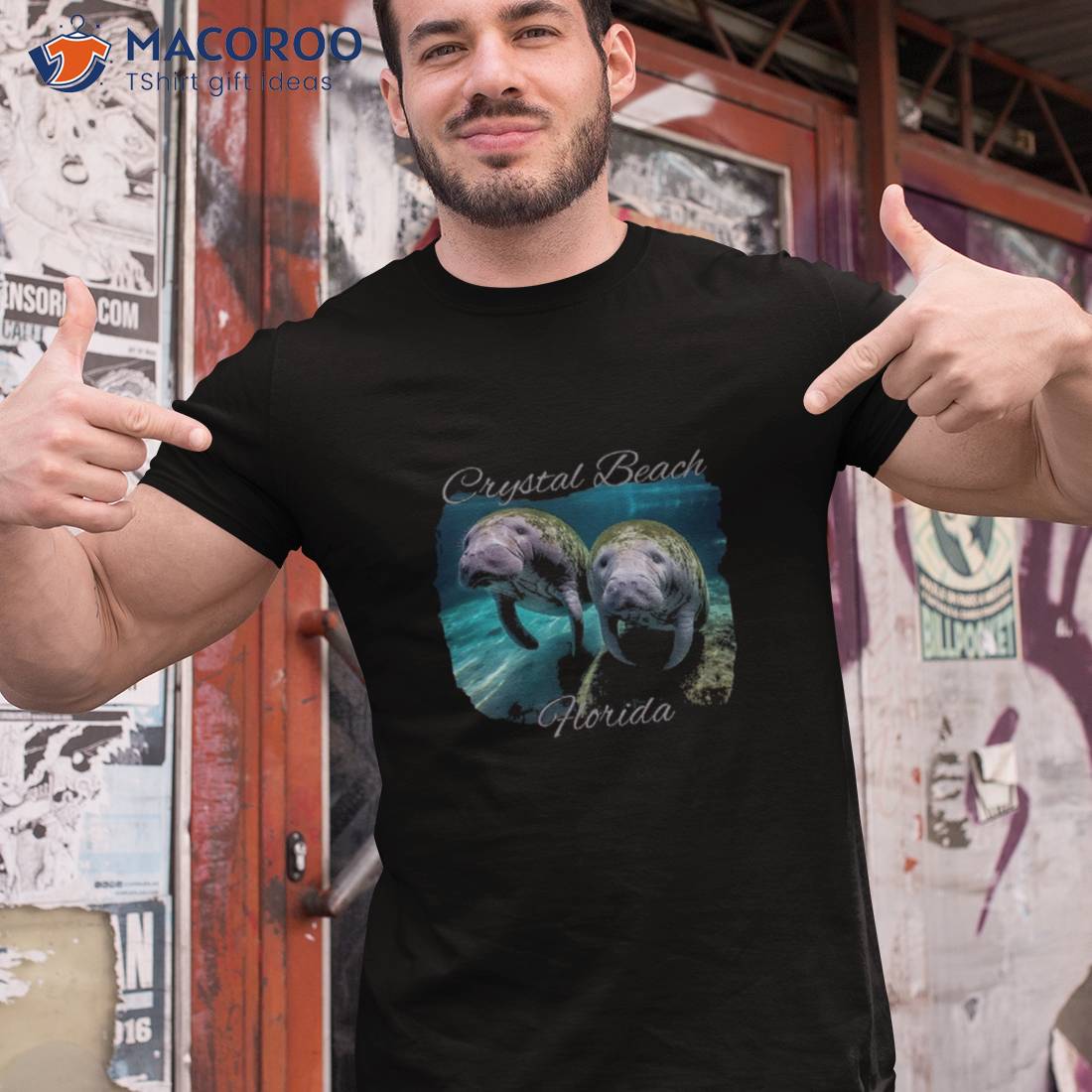 Manatees Swimming Under Water | Cow And Calf Realistic Image Shirt Manatees Swimming Under Water | Cow And Calf Realistic Image Shirt