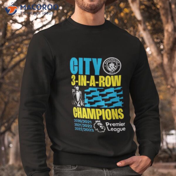 Manchester City 22 23 Premier League Champions Tee Shirt