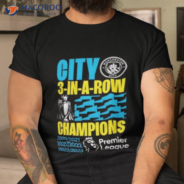 Manchester City 22 23 Premier League Champions Tee Shirt