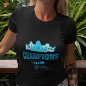 manchester city champions 3 in a row shirt tshirt 3