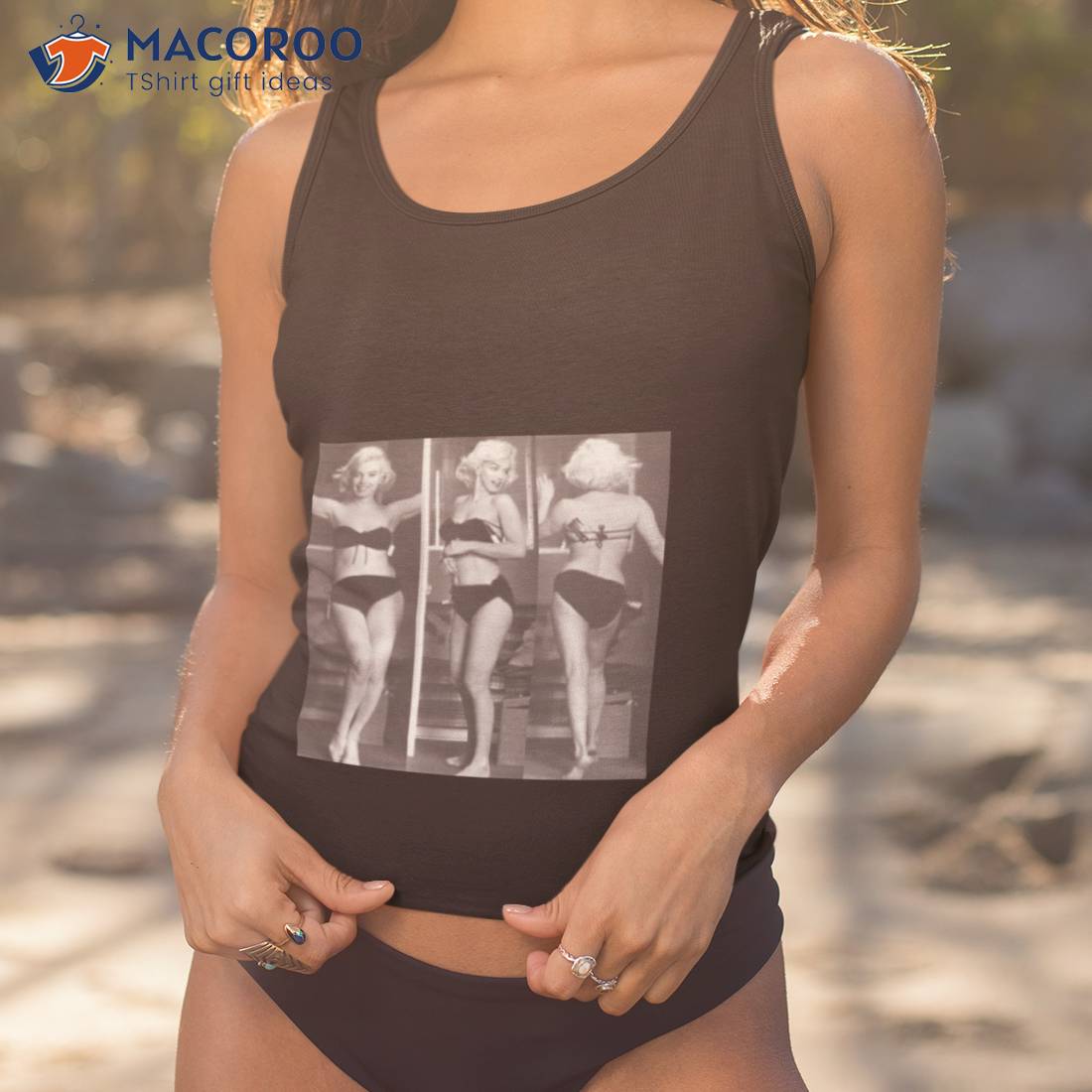 Marilyn Monroe Modeling A New Bikini (with The Tags Still On It) In 1960 Shirt Marilyn Monroe Modeling A New Bikini (with The Tags Still On It) In 1960 Shirt